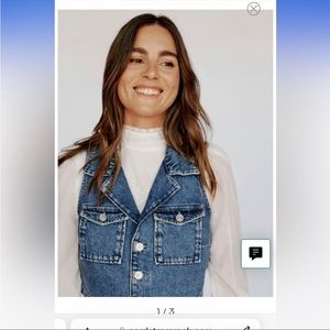 NWT Reformation DEL RAY ABBI DENIM VEST Size 2